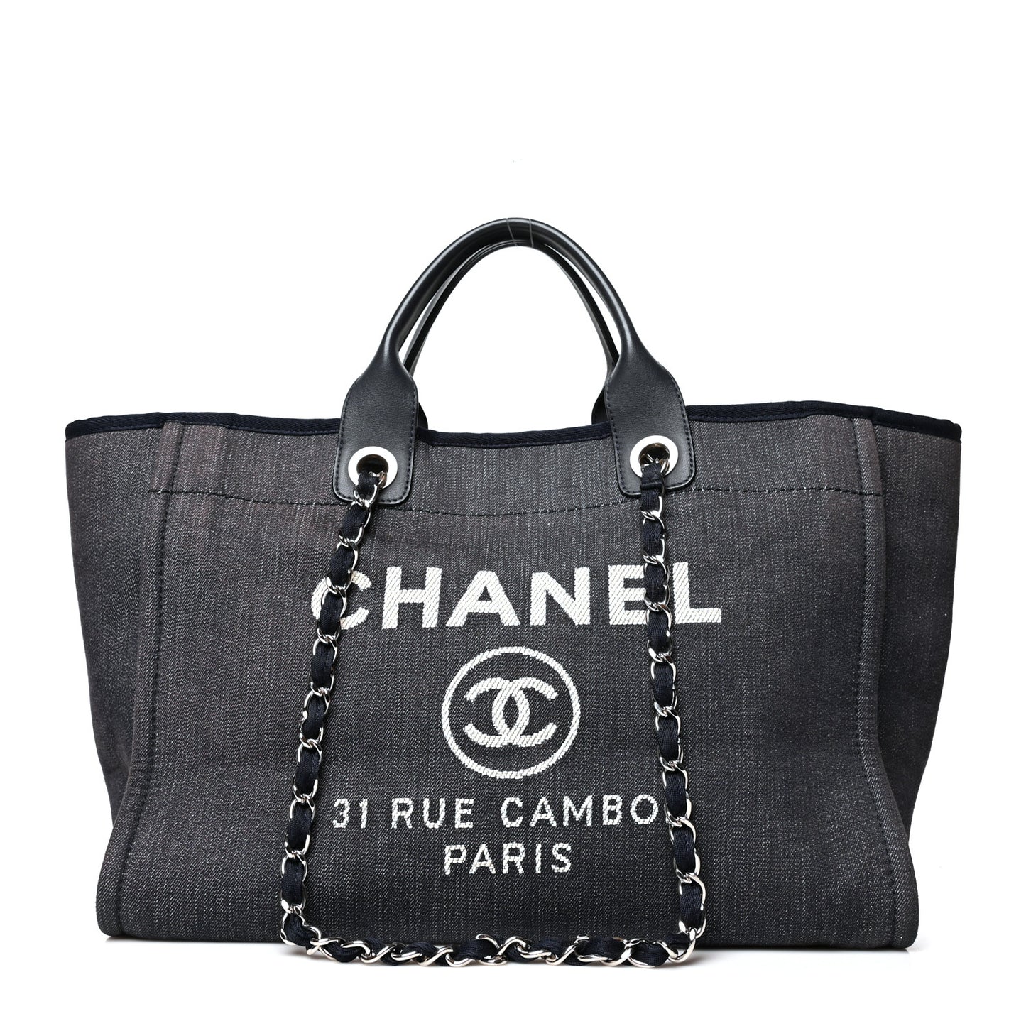 Denim Medium Deauville Tote Dark Blue