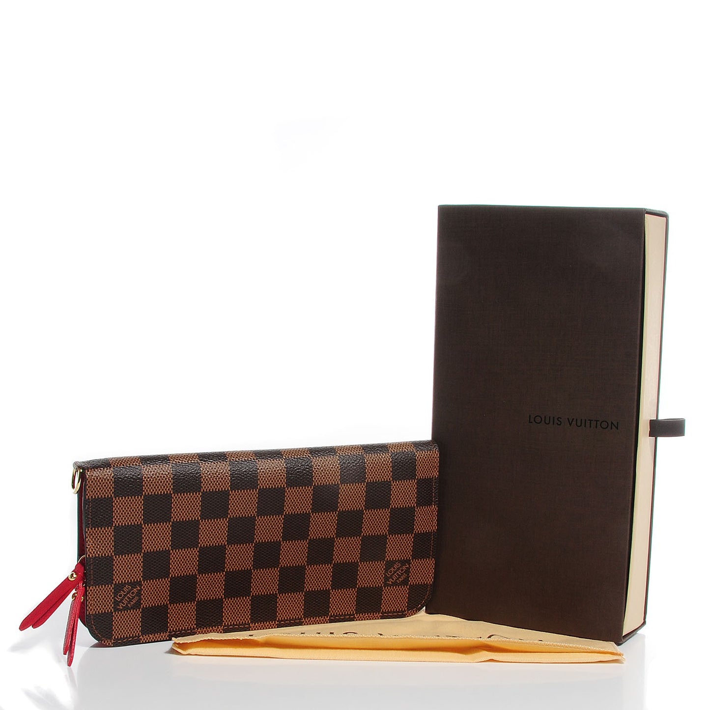 Damier Ebene Insolite Wallet Red