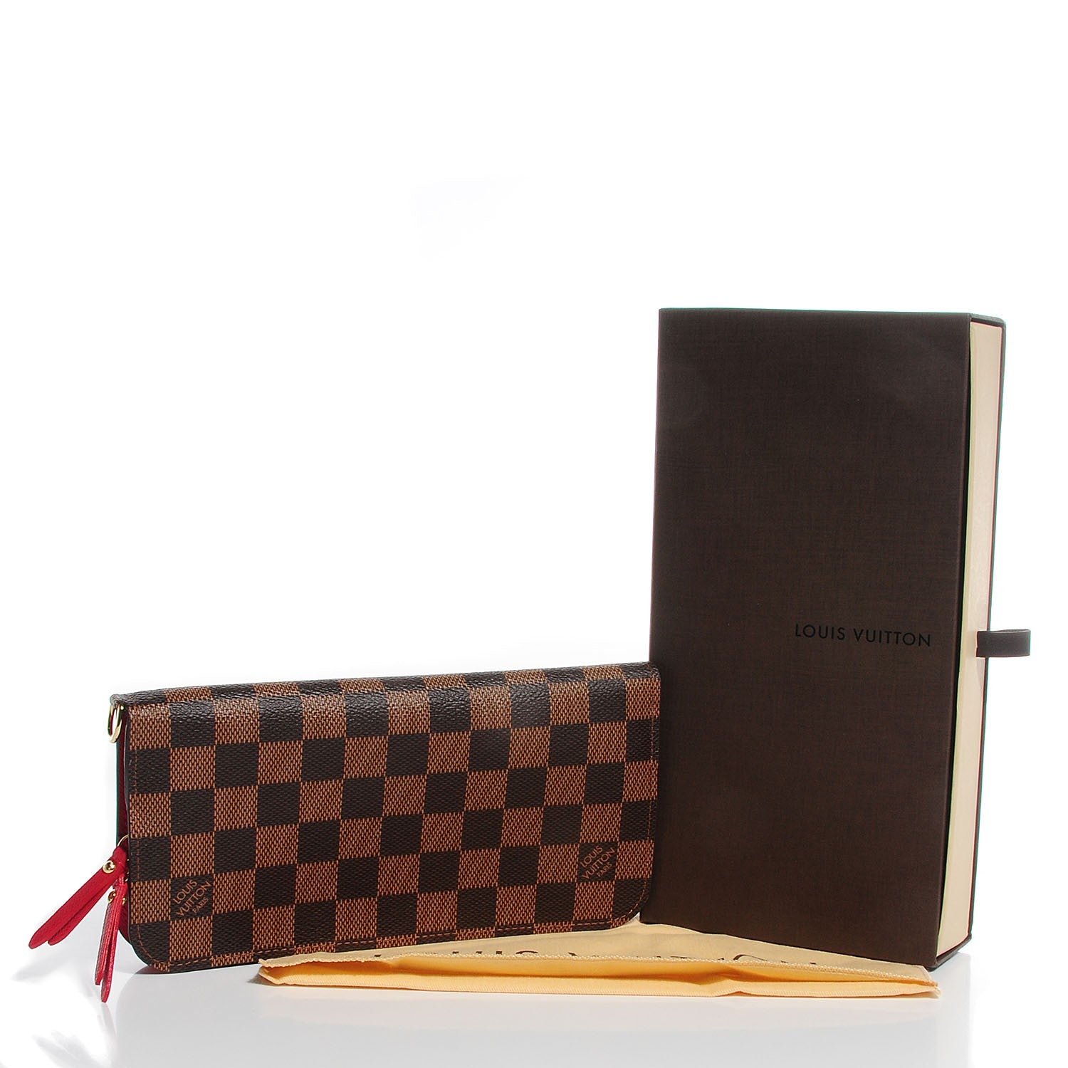 Louis Vuitton Damier Ebene Insolite Wallet Red 5 of 8