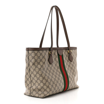 Gucci GG Supreme Monogram Medium Ophidia Shopping Tote Brown 3 of 12