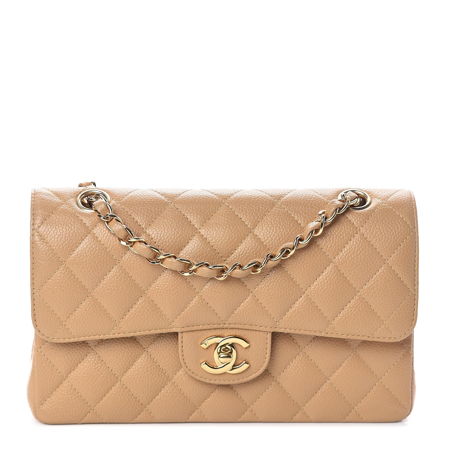 Chanel Caviar Quilted Small Double Flap Beige 1 of 11