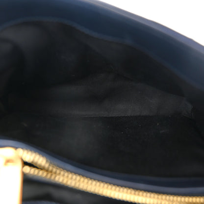 Saint Laurent Suede Calfskin Y Quilted Monogram Small Loulou Chain Satchel Deep Marine 5 of 11