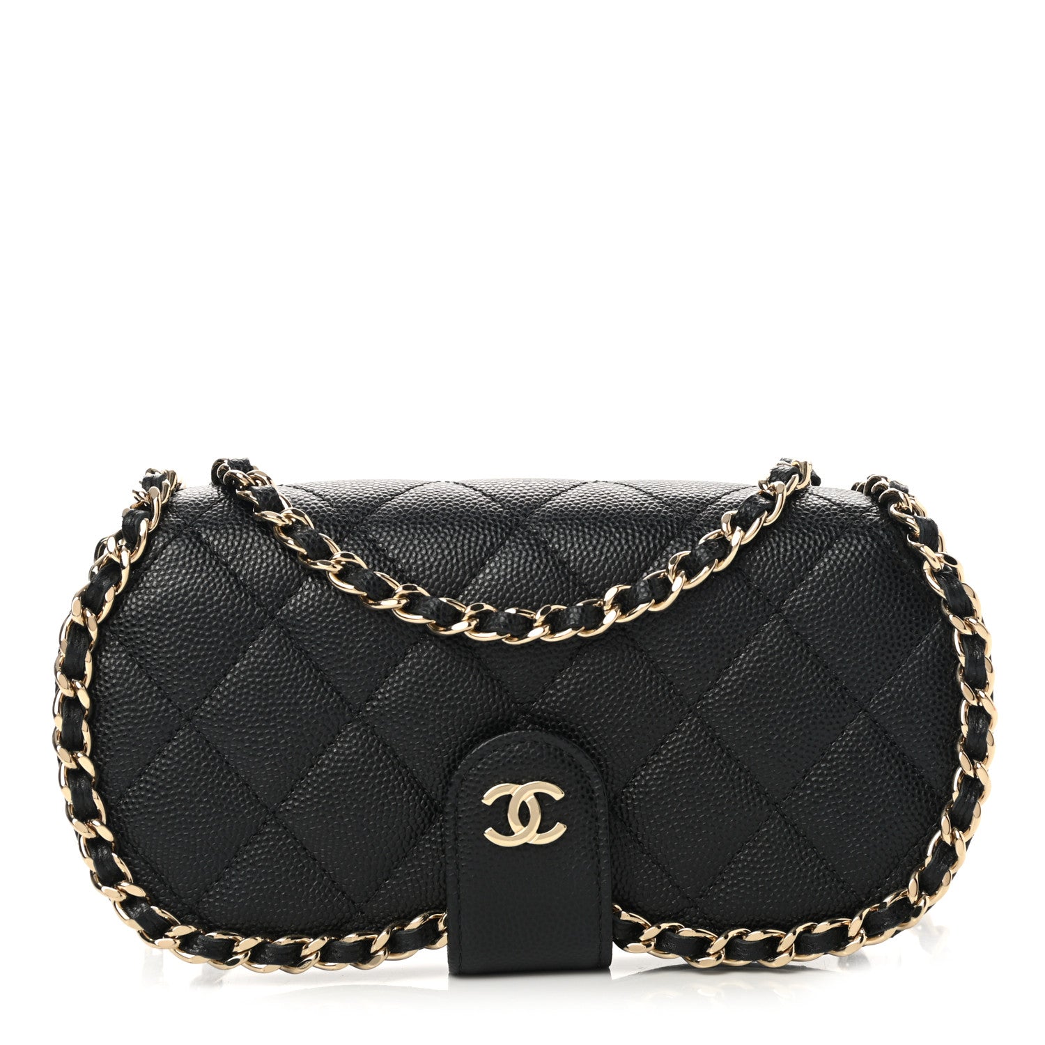 Chanel Caviar Quilted Glasses Case With Chain Black 1 of 8