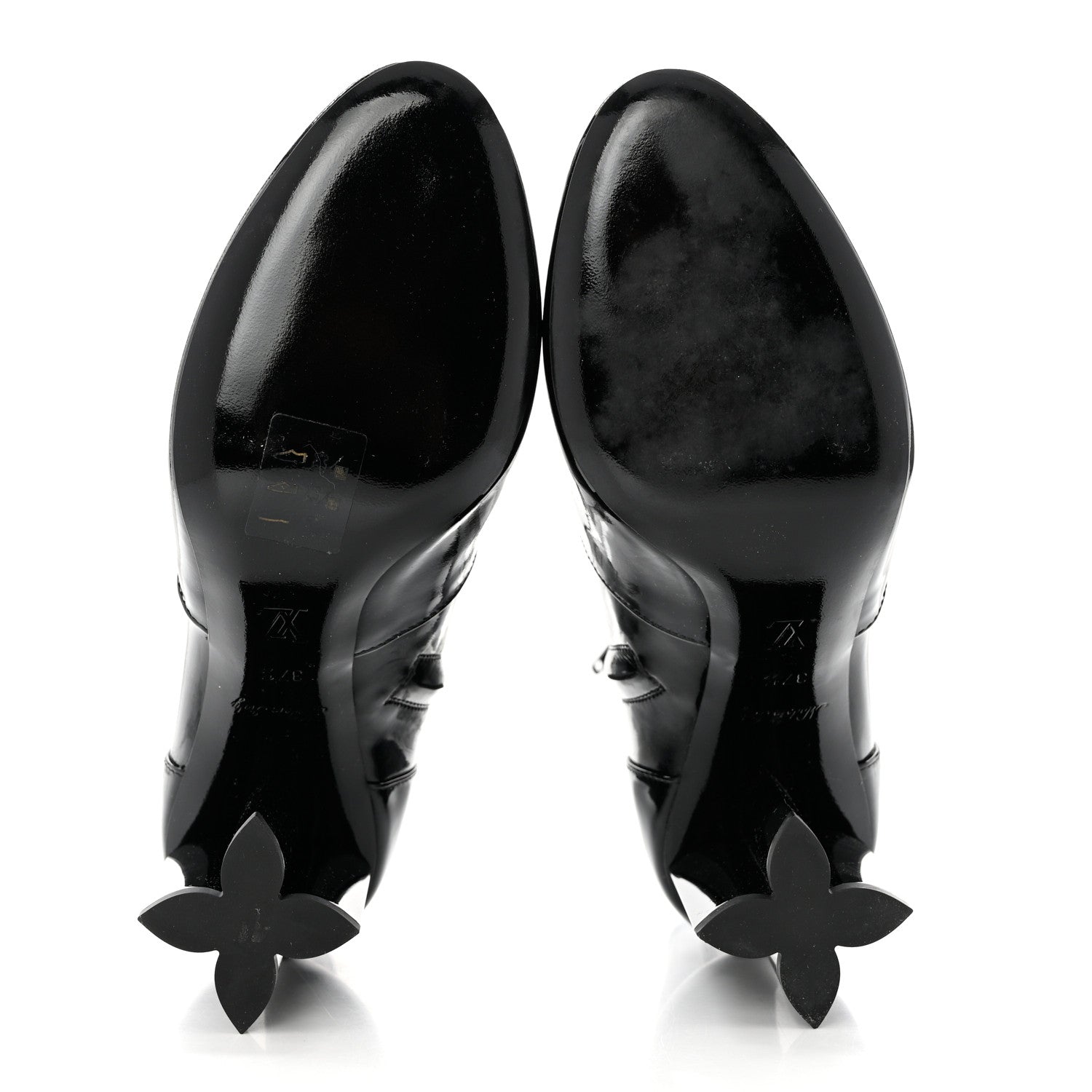 Louis Vuitton Patent Silhouette Ankle Boots 37.5 Black 5 of 8