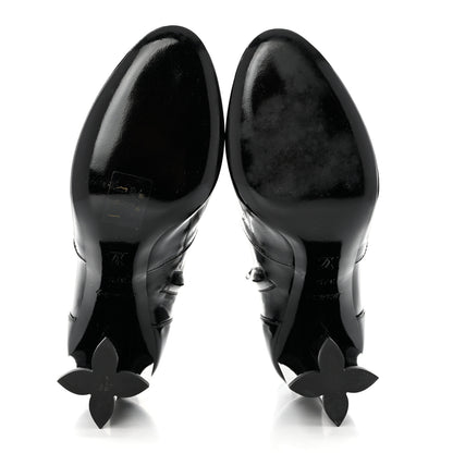 Louis Vuitton Patent Silhouette Ankle Boots 37.5 Black 5 of 8