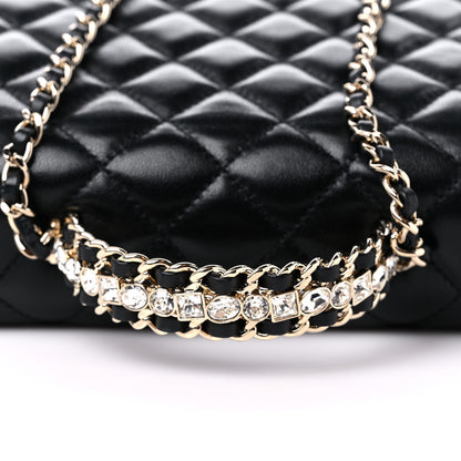 Chanel Lambskin Quilted Mini Crystal Top Handle Rectangular Flap Black 11 of 12