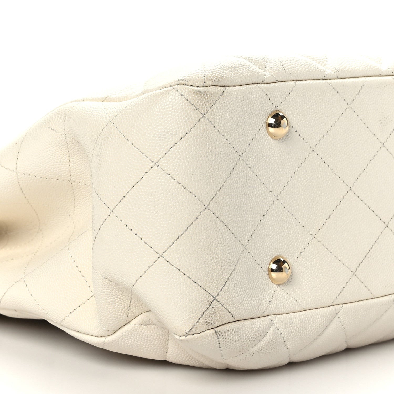 Chanel Caviar Quilted Large Classic Shopping Tote White 8 of 9