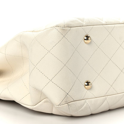 Chanel Caviar Quilted Large Classic Shopping Tote White 8 of 9