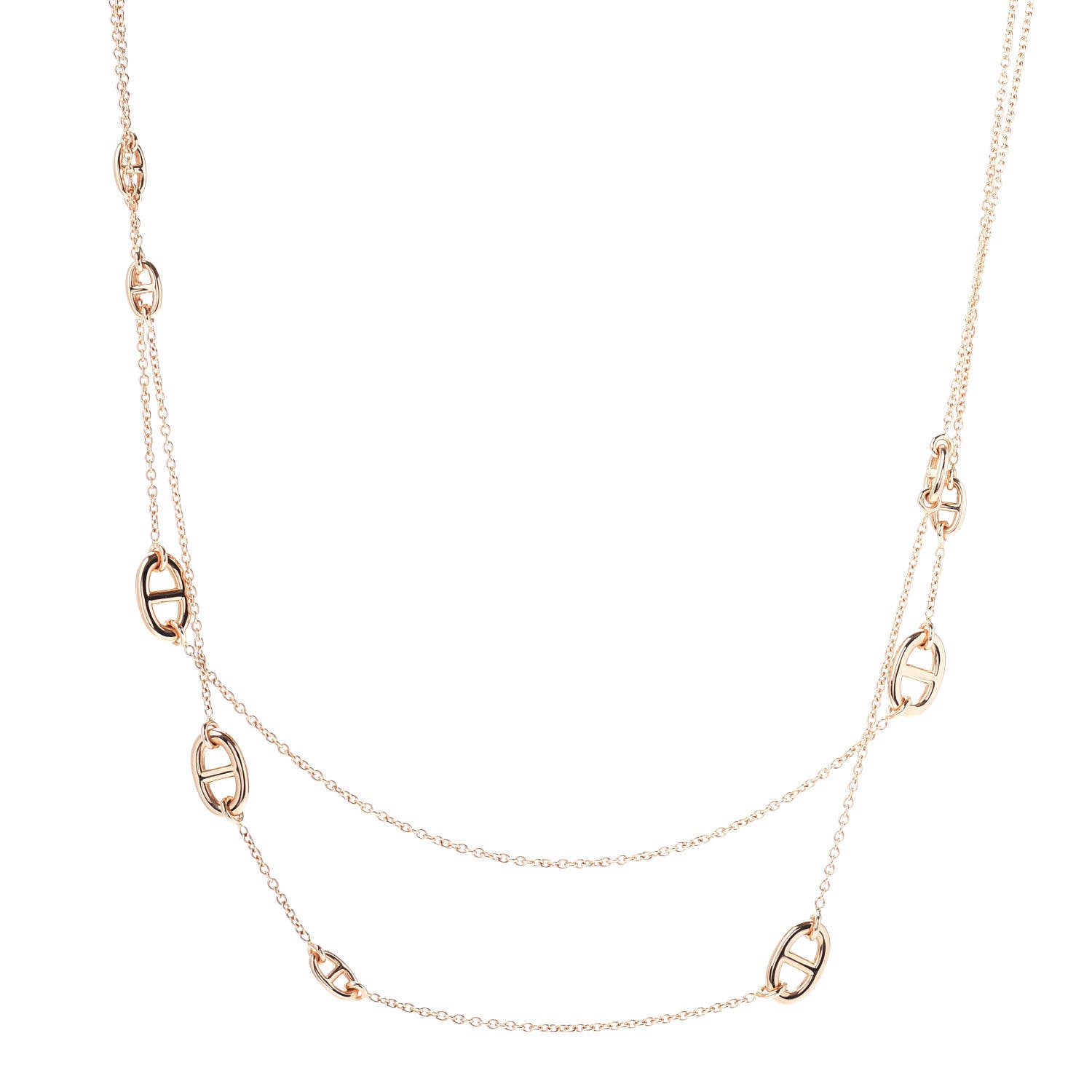 Hermes 18K Rose Gold PM Farandole Necklace 120 1 of 4