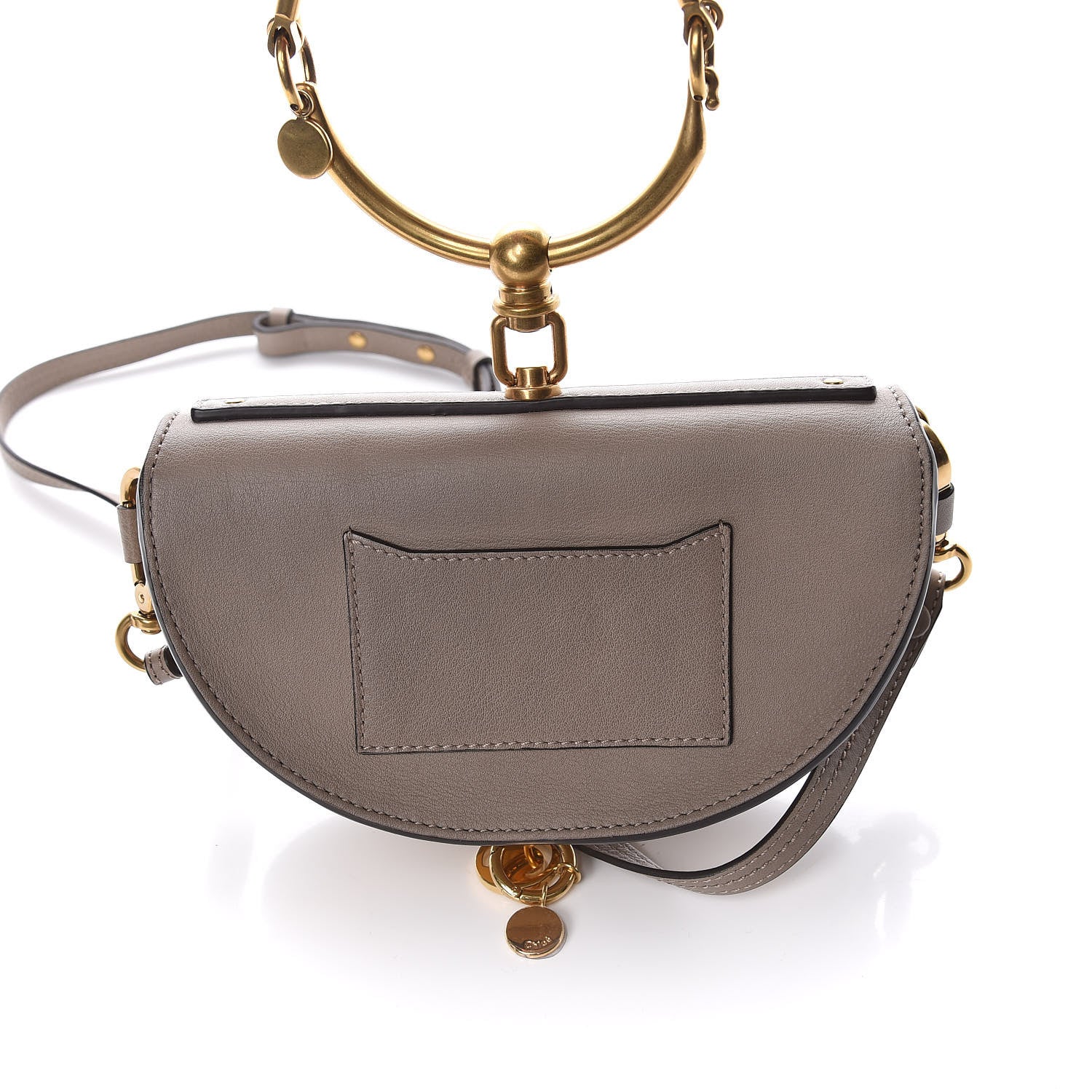 Chloe Calfskin Small Nile Bracelet Minaudiere Bag Motty Grey 15 of 15