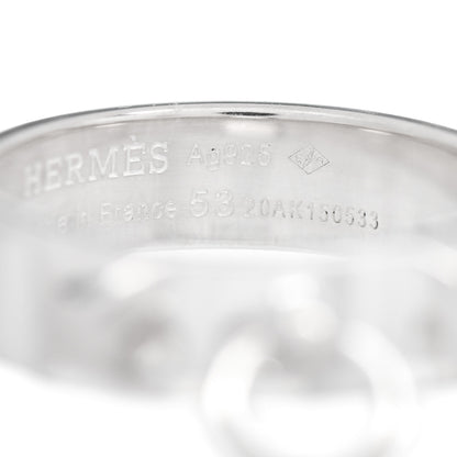 Hermes Sterling Silver PM Collier De Chien Ring 53 6.5 4 of 5