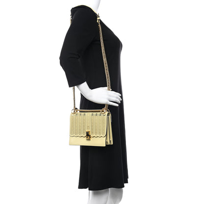 Fendi Vitello Grace Openwork Small Kan I Shoulder Bag Banana 2 of 11