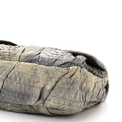 Chanel Snakeskin Twisted Maxi Flap Grey 10 of 10