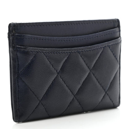 Chanel Lambskin Quilted Card Holder Blue 3 of 11