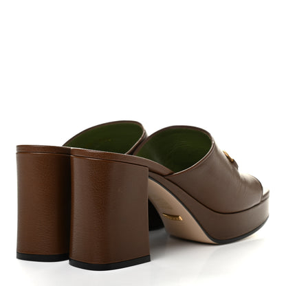 Gucci Granada Kid Houdan Platform Slide Sandals 39 Brown Sugar 4 of 8