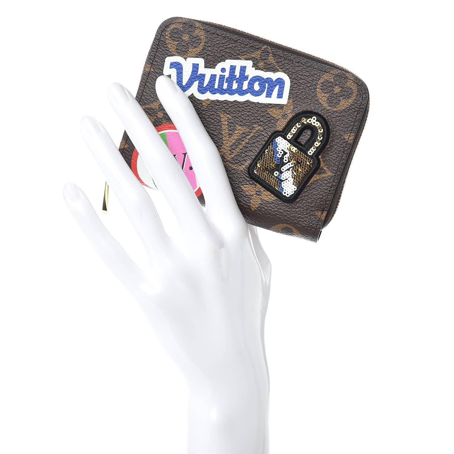 Louis Vuitton Monogram Travel Stickers Zippy Coin Purse 2 of 10