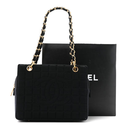 Chanel Jersey Quilted Petite Timeless Tote PTT Black 11 of 11