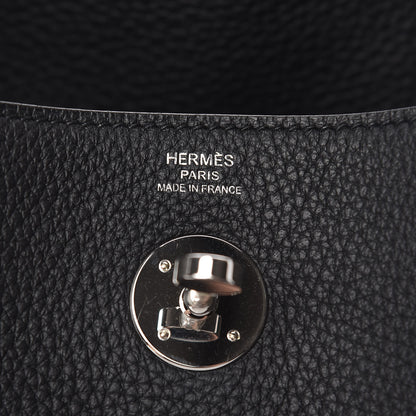 Hermes Taurillon Clemence Lindy 26 Black 8 of 11