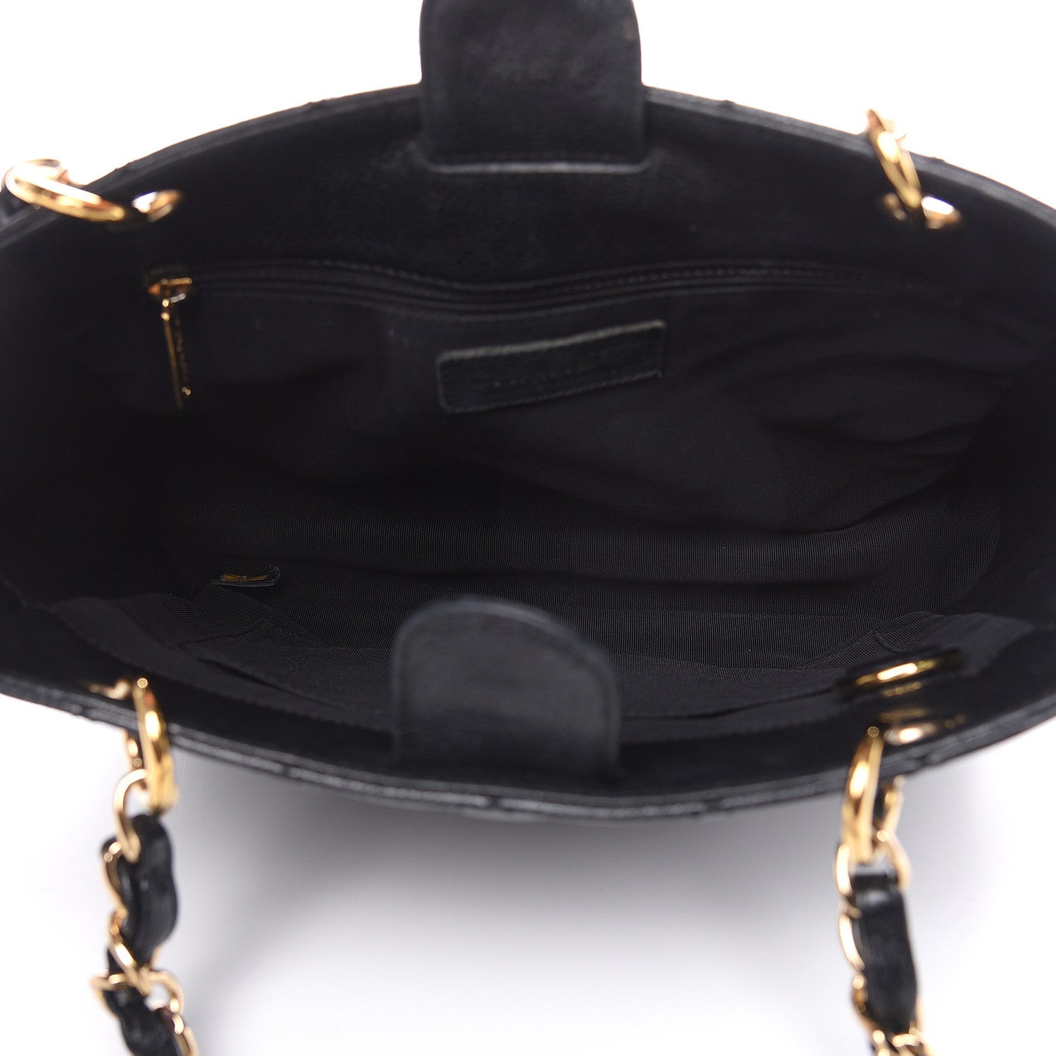 Chanel Caviar Quilted Petit Shopping Tote PST Black 5 of 17