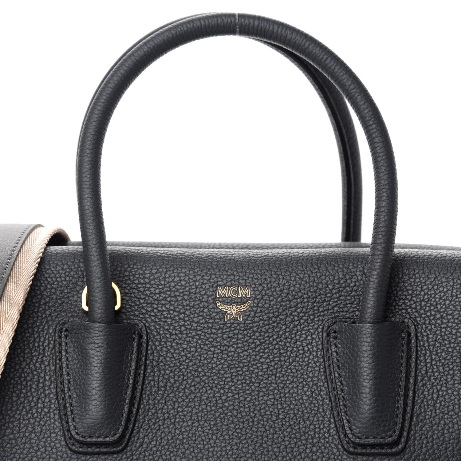 MCM Grained Calfskin Medium Milla Tote Phantom Grey 10 of 10