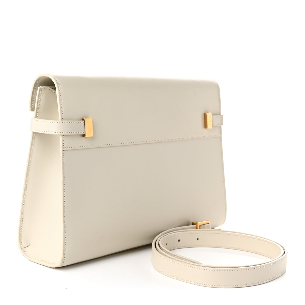 Smooth Calfskin Manhattan Shoulder Bag Crema Soft