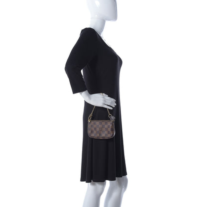 Louis Vuitton Damier Ebene Mini Pochette Accessories 2 of 9