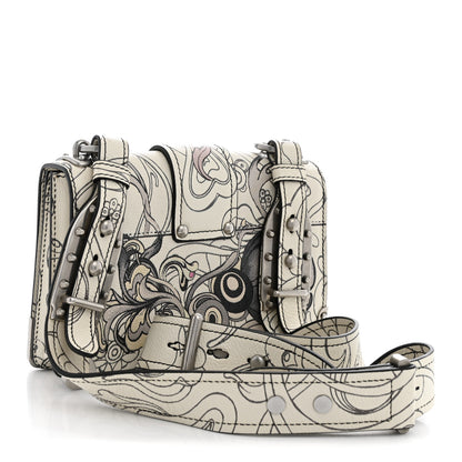 Prada X JAMES JEAN Glace Calfskin Rabbit Print Cahier Bag Opaline 3 of 10