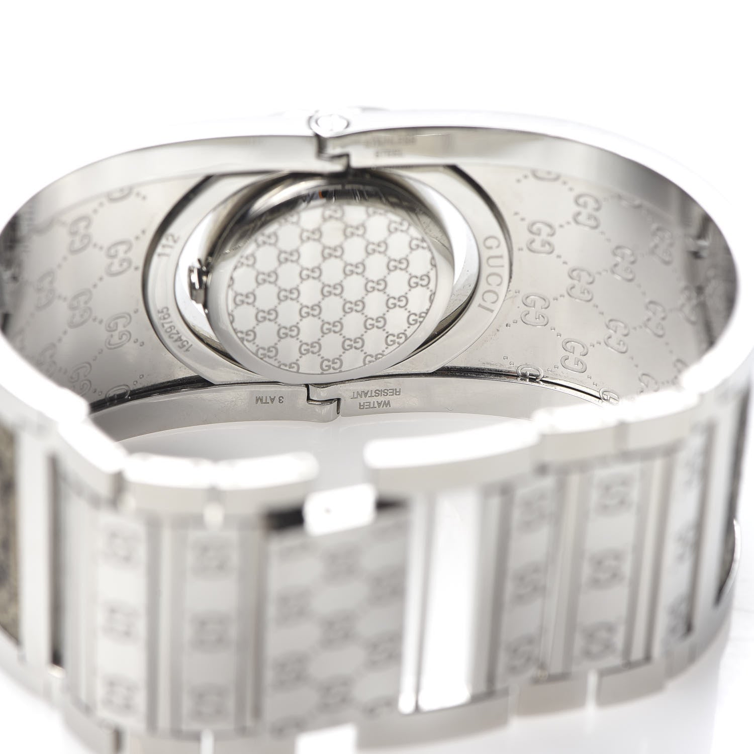 Gucci Stainless Steel Canvas Mother of Pearl 33mm Twirl Monogram Quartz Watch 6 of 8