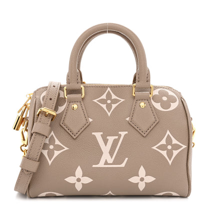 Louis Vuitton Empreinte Monogram Giant Speedy Bandouliere 20 Creme Beige 1 of 9