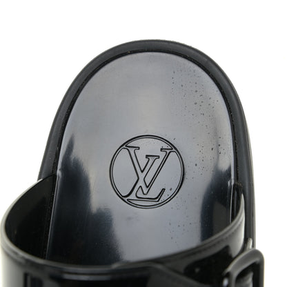 Louis Vuitton Monogram Sunbath Flat Mule Sandals 38 Black 11 of 12