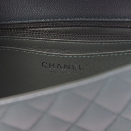 Chanel Caviar Quilted Mini Rectangular Flap Dark Green 5 of 10