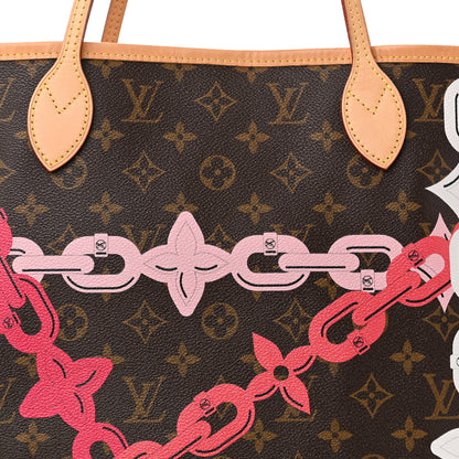Louis Vuitton Monogram Bay Neverfull MM Rose Ballerine Poppy 9 of 12