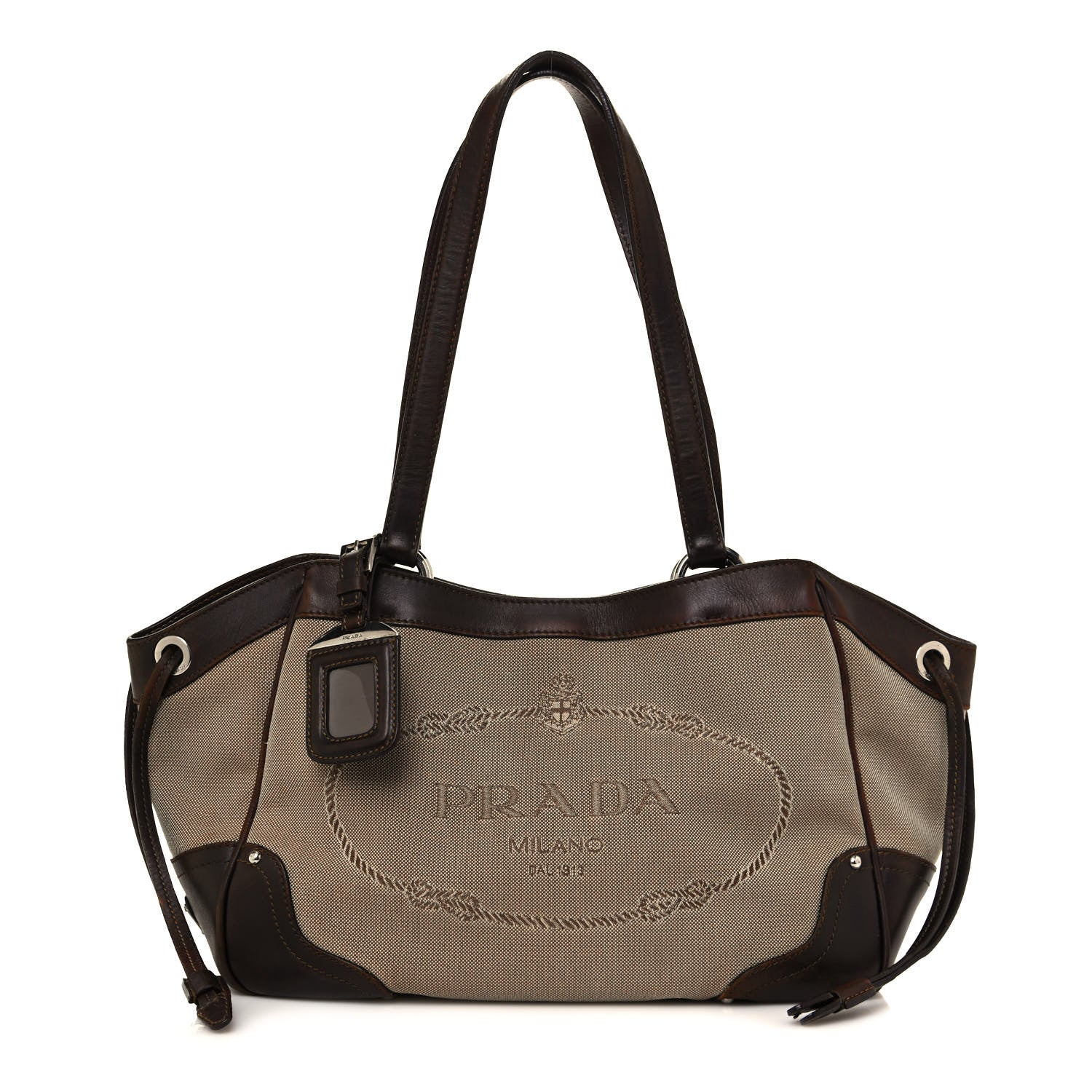 Prada Jacquard Logo Tote Corda Moro 1 of 20