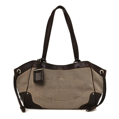 Prada Jacquard Logo Tote Corda Moro 1 of 20