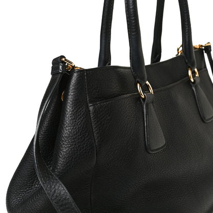 Prada Vitello Daino Shopping Tote Black 12 of 24