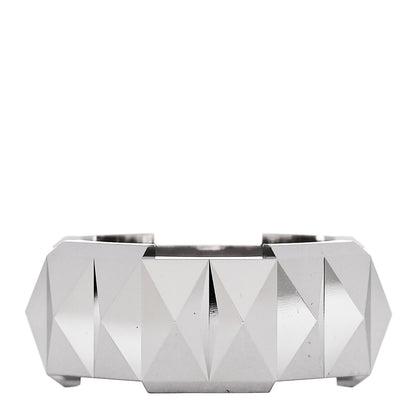 Gucci 18K White Gold 9mm Link To Love Stud Ring 53 6.25 3 of 6