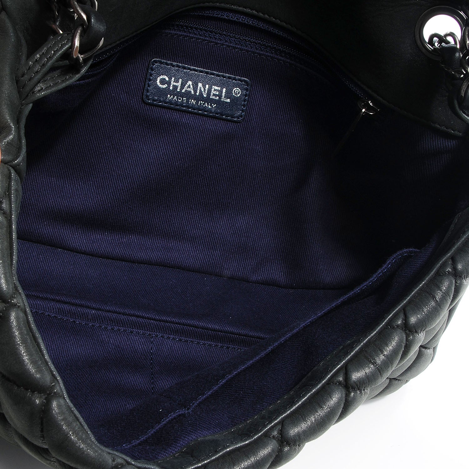 Chanel Iridescent Calfskin New Bubble Large Flap Dark Gray 6 of 8