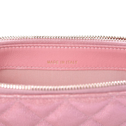 Chanel Iridescent Caviar Quilted Clutch With Chain Rose 9 of 13