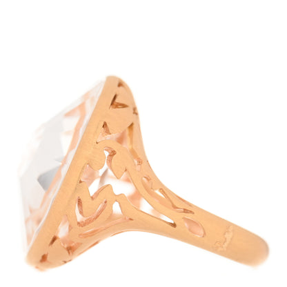 Pomellato 18K Rose Gold Rock Crystal Arabesque Ring 52 6 6 of 6