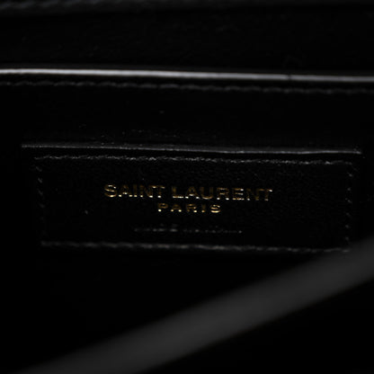 Saint Laurent Coated Bark Calfskin Medium Monogram Sunset Black 6 of 9
