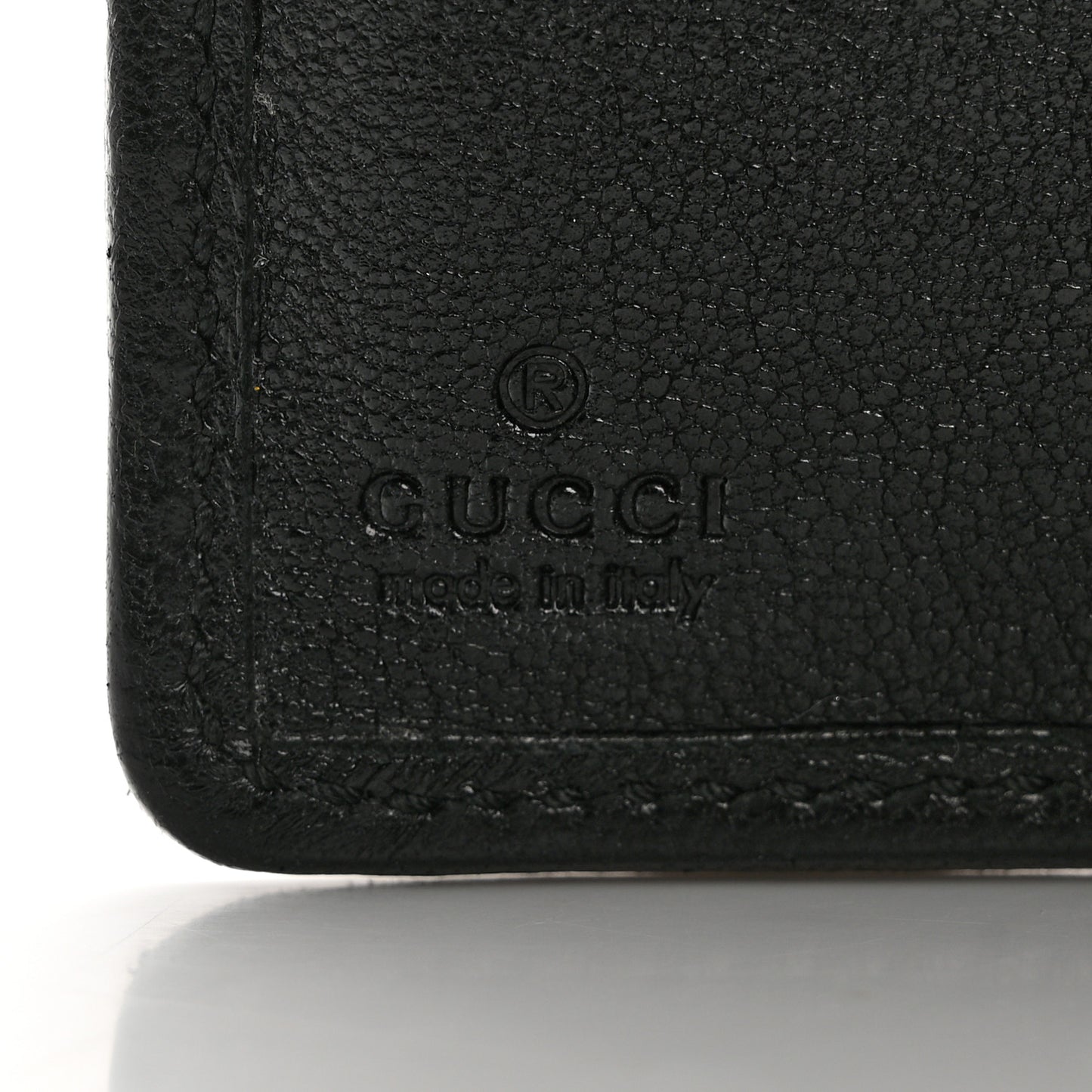 Sakai Be Green Calfskin Diagonal Stitched Blondie Travel Wallet Black