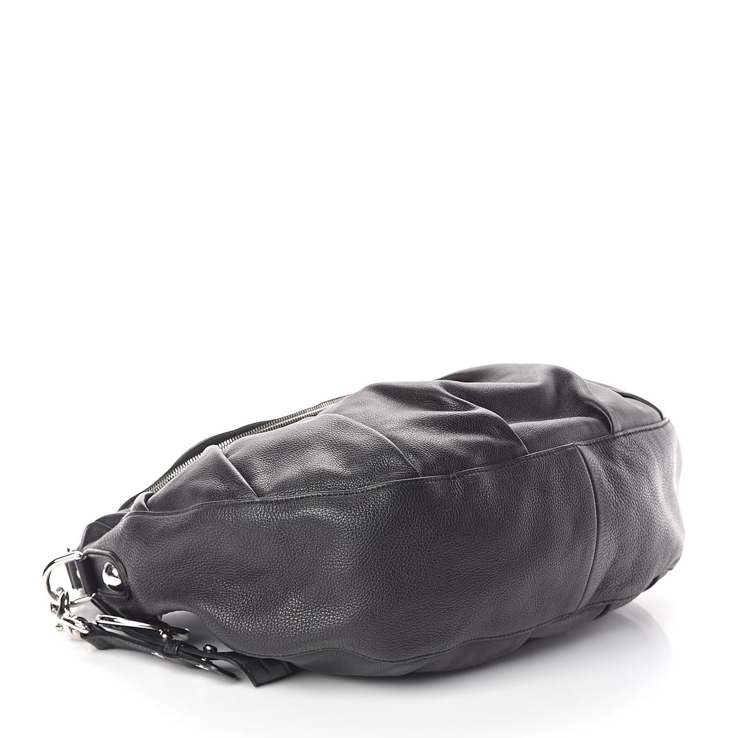 Pebbled Calfskin Medium Icon Bit Shoulder Bag Black