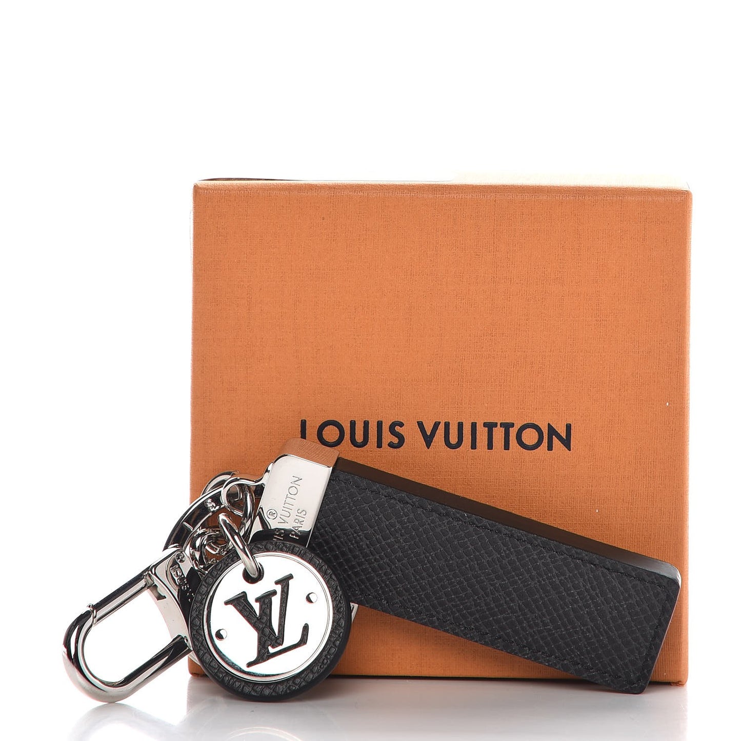 Taiga Calfskin LV Club Key Holder Ardoise