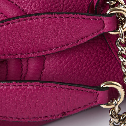 Gucci Cellarius Calfskin Small Soho Chain Shoulder Bag Bright Bouganville 13 of 13