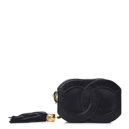 Chanel Lambskin Quilted CC Tassel Crossbody Black 1 of 9