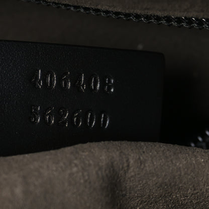 Gucci Guccissima Signature Medium Flat Messenger Bag Black 7 of 11