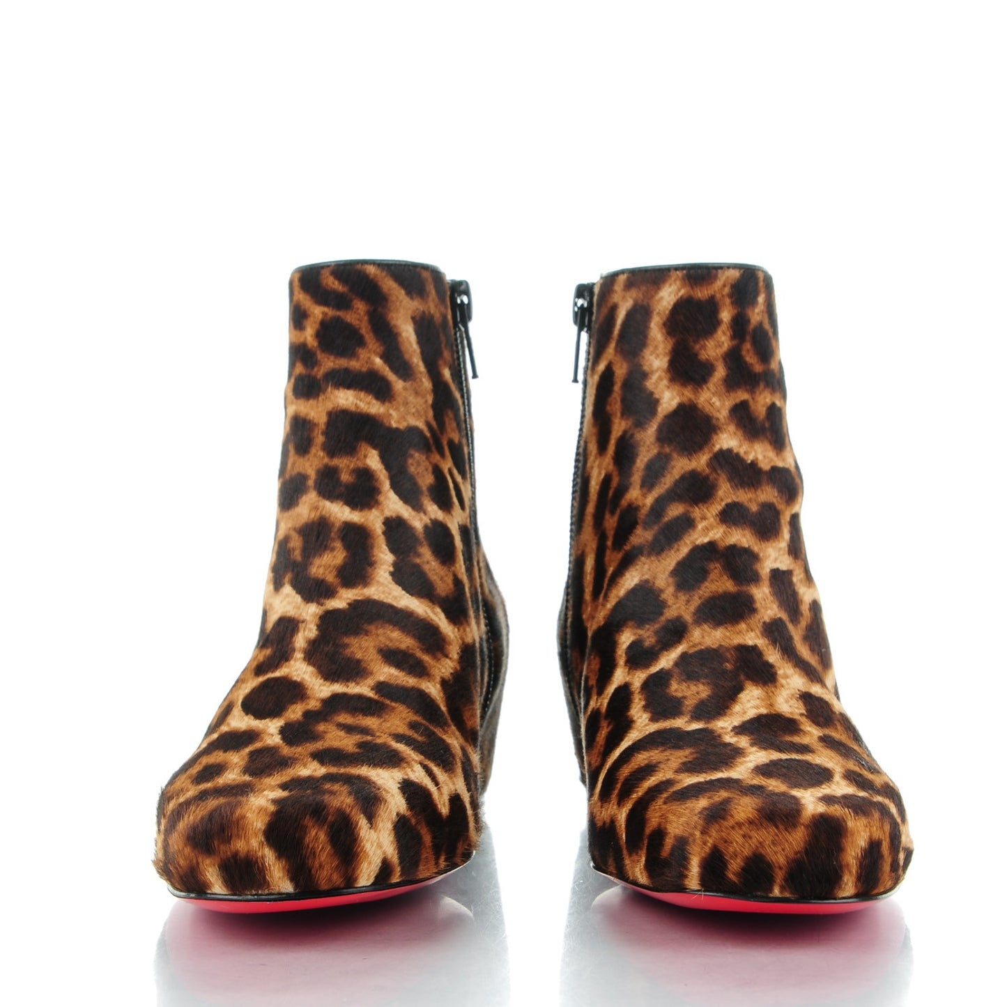 Pony Hair Tounoir Ankle Boots 34 Leopard