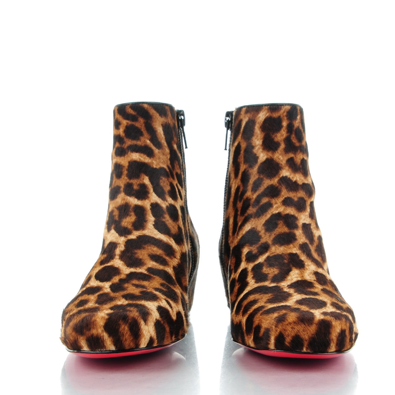 Christian Louboutin Pony Hair Tounoir Ankle Boots 34 Leopard 2 of 8