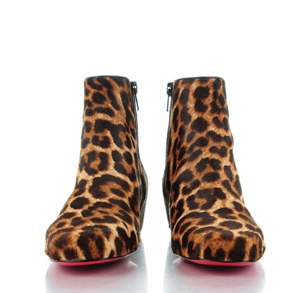 Christian Louboutin Pony Hair Tounoir Ankle Boots 34 Leopard 2 of 8