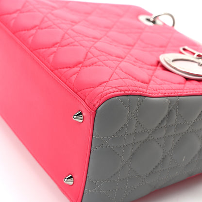 Christian Dior Lambskin Cannage Medium Tri-Color Lady Dior Fuchsia 12 of 13